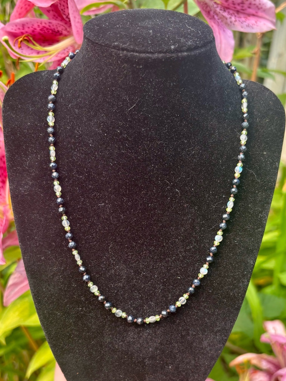 Sapphire and Labradorite necklace.
